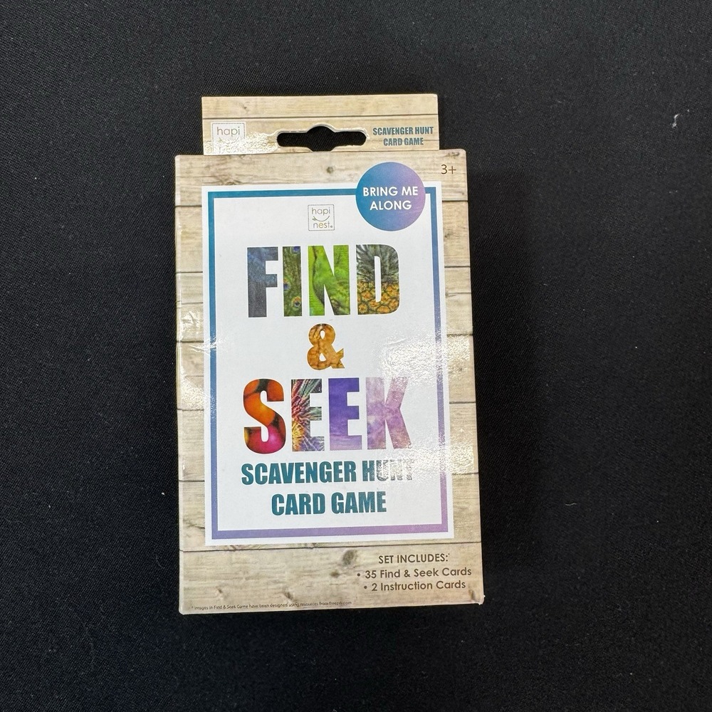 Find and Seek Scavenger Hunt Outdoor‎ Indoor Card Game for Kids & all BNIB